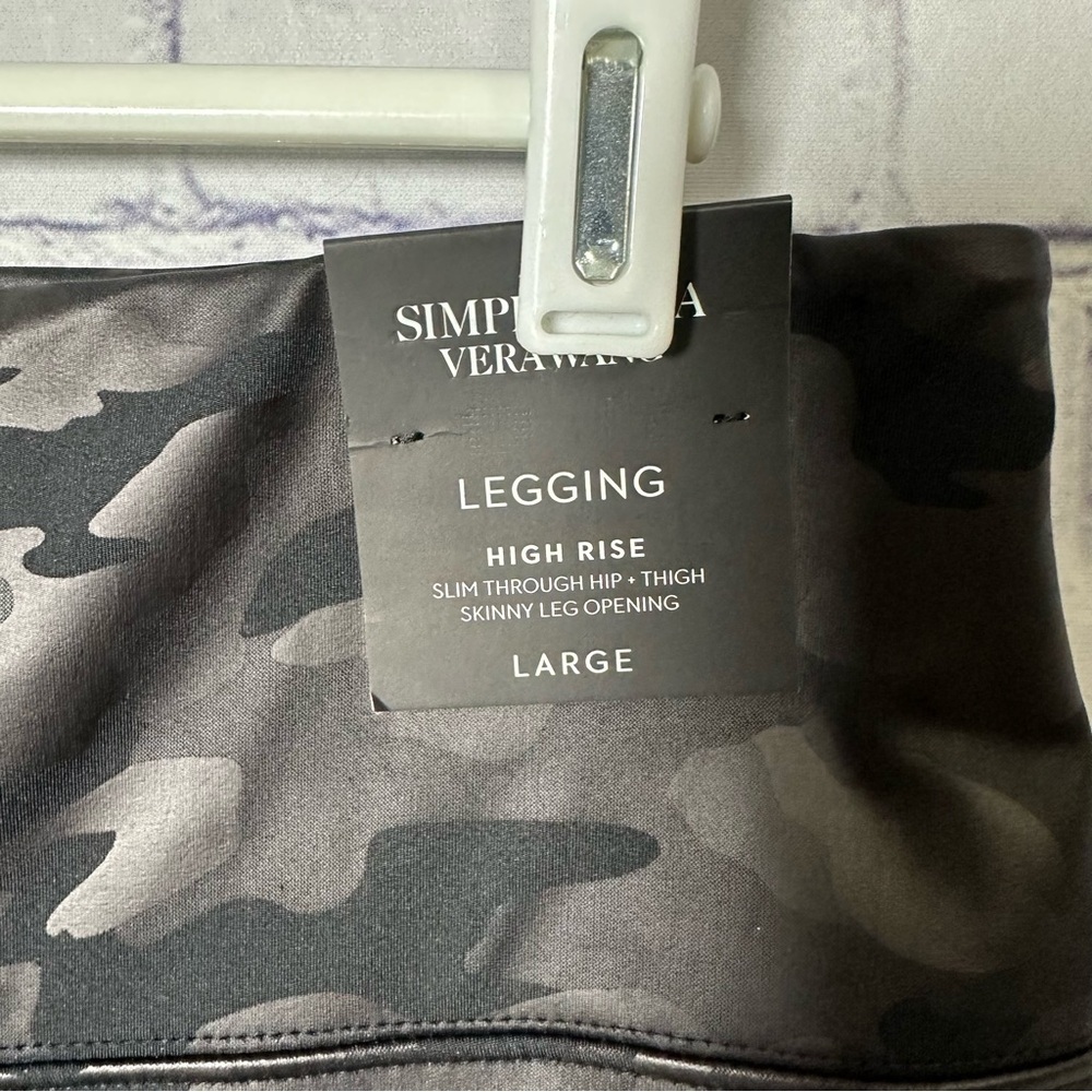 Simply Vera Vera Wang Gray Camouflage Leggings - Picture 2 of 2